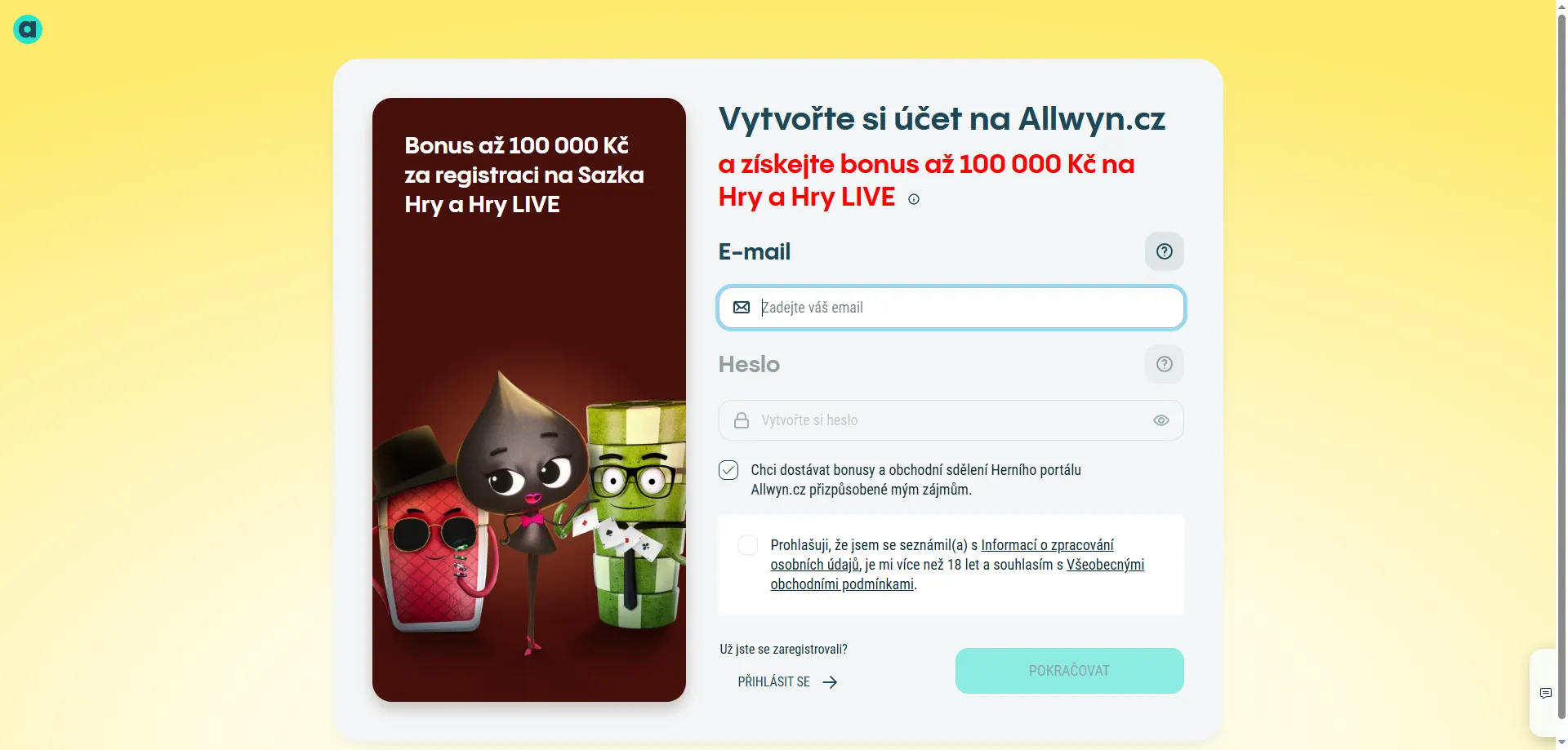 Sazka Casino registrace – jak si snadno vytvořit účet online